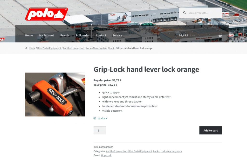 Webshop Integration mit WooCommerce, durchgeführt von der WordPress Agentur Syde beim Webprojekt passwortgeschütztes Portal für B2B Händler.