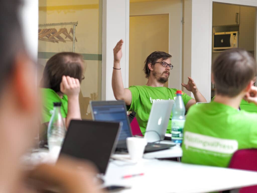 Inpsyde-Experten für WordPress Entwicklung im Workshop