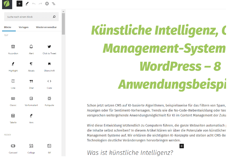 WordPress-Performance Optimierung – WordPress Block Editor